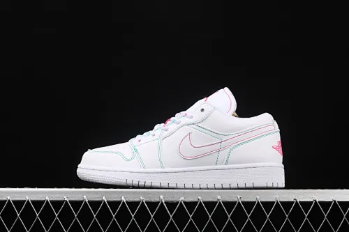 All categories Air Jordan Jordan series basketball shoes Air Jordan 1 Low Air Jordan 1 Low GS "Pink" AJ1 Joe 1 low top pink and white 554723-101